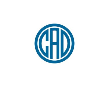 CAD logo tasarım vektör şablonu. CAD
