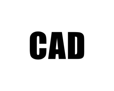 CAD logo tasarım vektör şablonu. CAD
