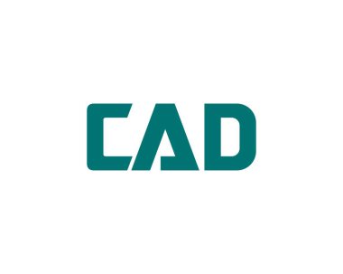CAD logo tasarım vektör şablonu. CAD