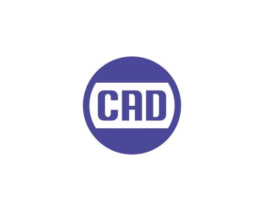 CAD logo tasarım vektör şablonu. CAD