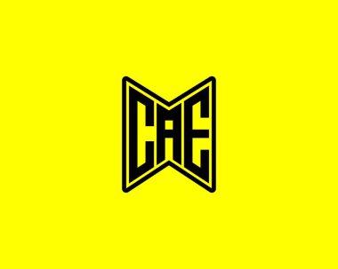CAE logo tasarım vektör şablonu. CAE