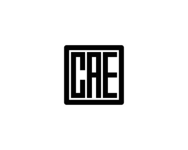 CAE logo tasarım vektör şablonu. CAE