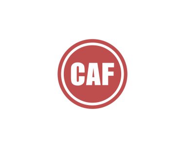 CAF Logo tasarım vektör şablonu. CAF