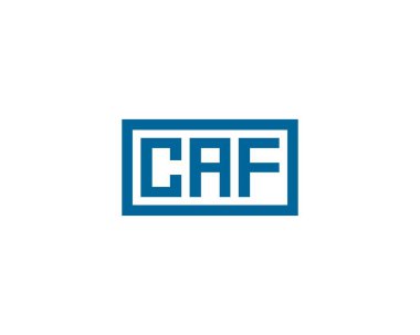 CAF Logo tasarım vektör şablonu. CAF