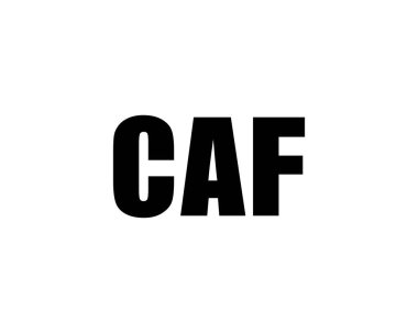 CAF Logo tasarım vektör şablonu. CAF