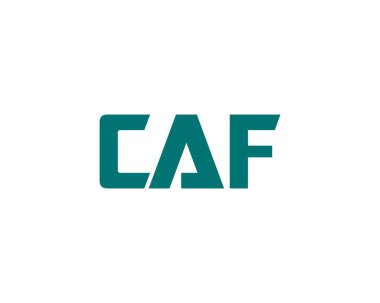 CAF Logo tasarım vektör şablonu. CAF