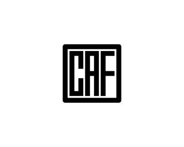 CAF Logo tasarım vektör şablonu. CAF