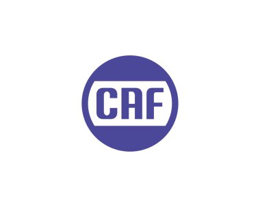 CAF Logo tasarım vektör şablonu. CAF