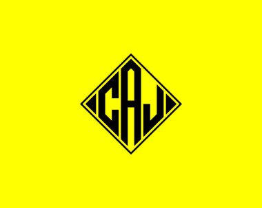 CAJ logo tasarım vektör şablonu. CAJ