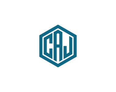 CAJ logo tasarım vektör şablonu. CAJ