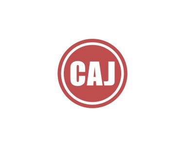 CAJ logo tasarım vektör şablonu. CAJ