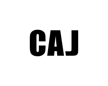 CAJ logo tasarım vektör şablonu. CAJ
