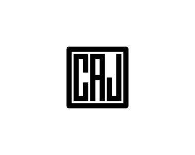 CAJ logo tasarım vektör şablonu. CAJ