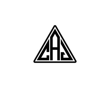 CAJ logo tasarım vektör şablonu. CAJ