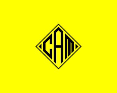 CAM logo tasarım vektör şablonu. CAM