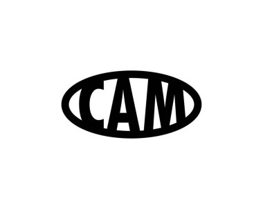 CAM logo tasarım vektör şablonu. CAM
