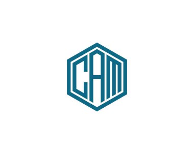 CAM logo tasarım vektör şablonu. CAM
