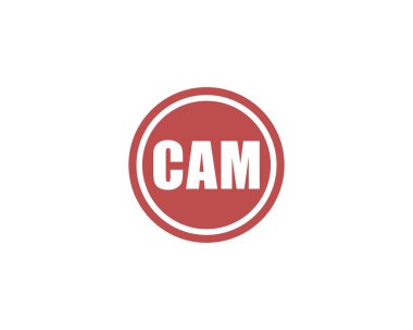 CAM logo tasarım vektör şablonu. CAM
