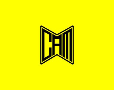CAM logo tasarım vektör şablonu. CAM