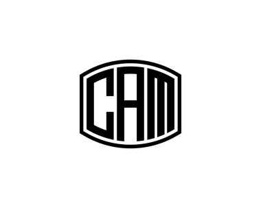 CAM logo tasarım vektör şablonu. CAM
