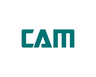 CAM logo tasarım vektör şablonu. CAM