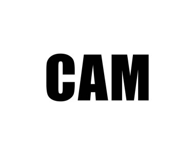 CAM logo tasarım vektör şablonu. CAM