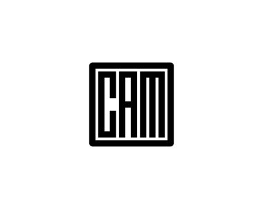 CAM logo tasarım vektör şablonu. CAM