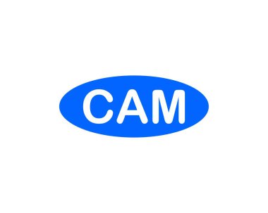 CAM logo tasarım vektör şablonu. CAM