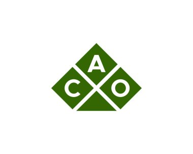 CAO Logo tasarım vektör şablonu. CAO