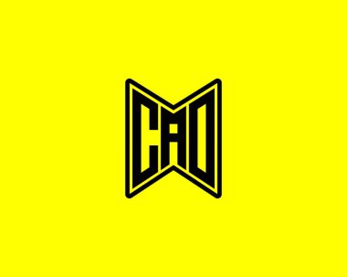 CAO Logo tasarım vektör şablonu. CAO