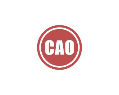 CAO Logo tasarım vektör şablonu. CAO