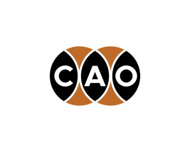 CAO Logo tasarım vektör şablonu. CAO