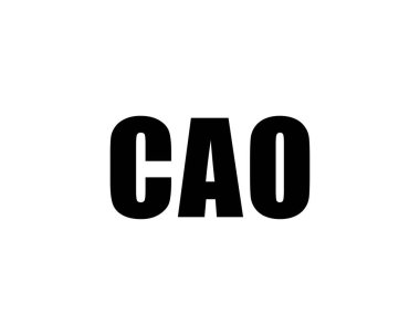CAO Logo tasarım vektör şablonu. CAO