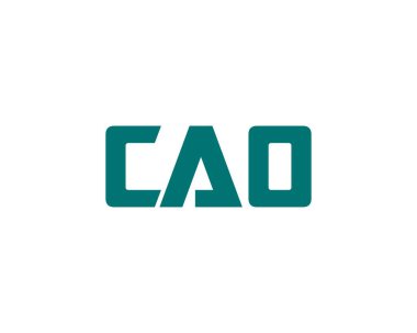 CAO Logo tasarım vektör şablonu. CAO