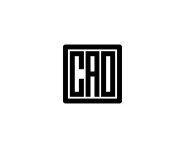 CAO Logo tasarım vektör şablonu. CAO
