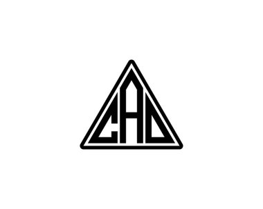 CAO Logo tasarım vektör şablonu. CAO