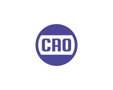 CAO Logo tasarım vektör şablonu. CAO