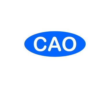 CAO Logo tasarım vektör şablonu. CAO