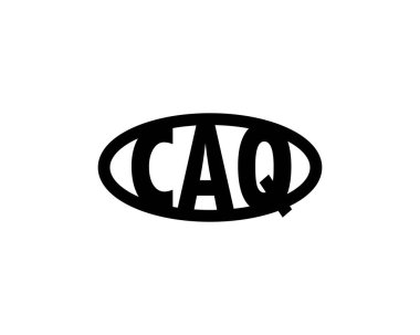 CAQ logo tasarım vektör şablonu. CAQ