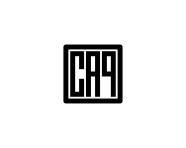 CAQ logo tasarım vektör şablonu. CAQ