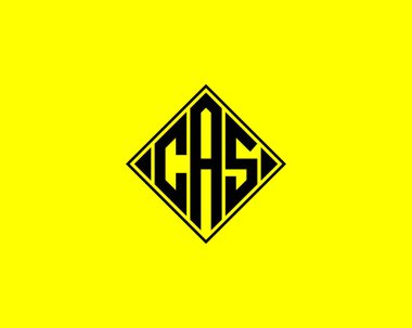 CAS logo tasarım vektör şablonu. CAS
