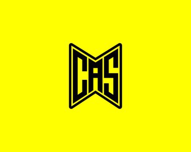 CAS logo tasarım vektör şablonu. CAS