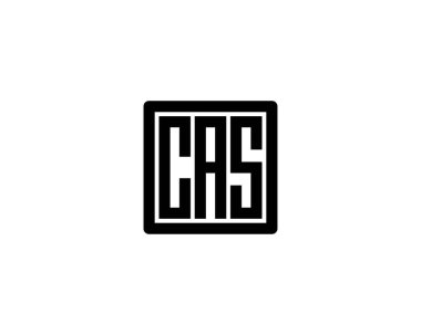 CAS logo tasarım vektör şablonu. CAS