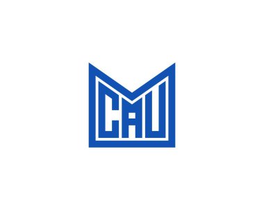 CAU logo tasarım vektör şablonu. CAU