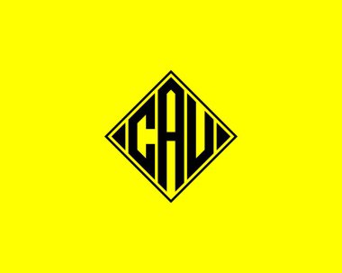 CAU logo tasarım vektör şablonu. CAU