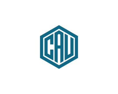 CAU logo tasarım vektör şablonu. CAU