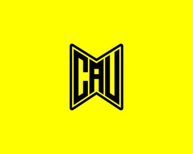 CAU logo tasarım vektör şablonu. CAU