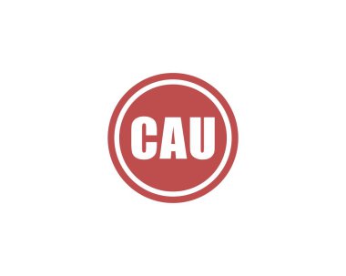 CAU logo tasarım vektör şablonu. CAU