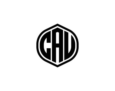CAU logo tasarım vektör şablonu. CAU