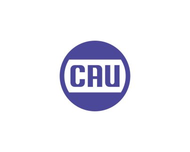 CAU logo tasarım vektör şablonu. CAU